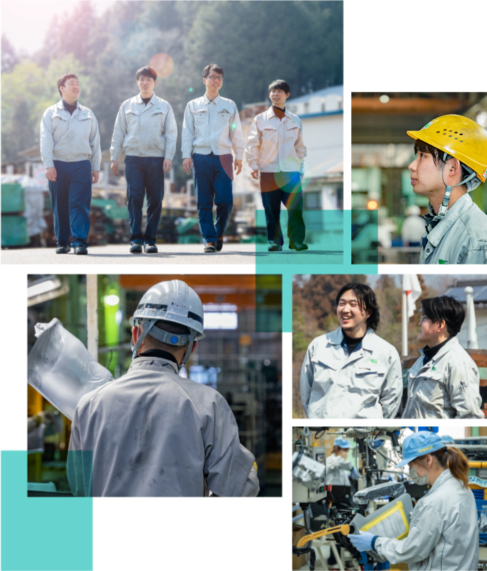 採用情報｜八城グループででは新卒採用、キャリア採用を積極的に行っています｜株式会社八城工業、株式会社フォースワン、大橋工業、アベニュー｜建設機械、自動車フレームの部品製造メーカー｜プレス加工・溶接・組立・レーザー加工｜ベテラン職人から若手の育成まで、働きやすい環境作りに力を入れています